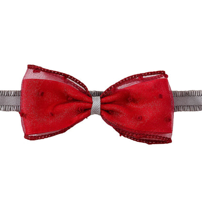 Girls Color-blocking Bow Accessories Headwear