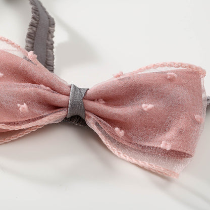 Girls Color-blocking Bow Accessories Headwear