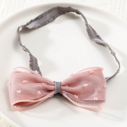 Girls Color-blocking Bow Accessories Headwear