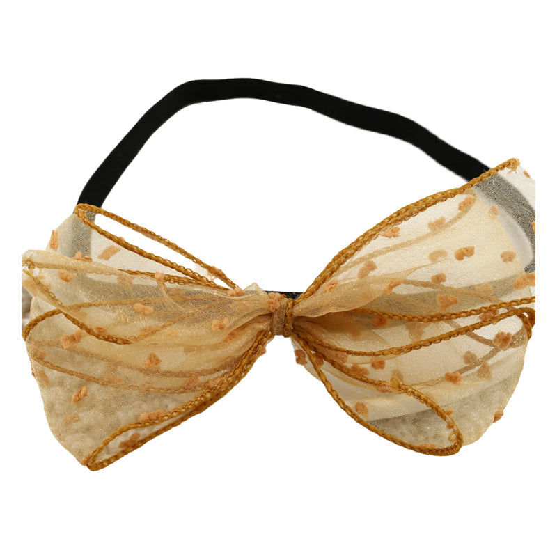 Girls Solid Color Bow Accessories Headwear