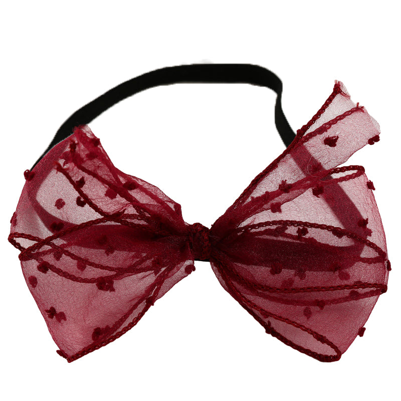 Girls Solid Color Bow Accessories Headwear