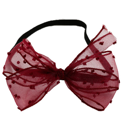 Girls Solid Color Bow Accessories Headwear