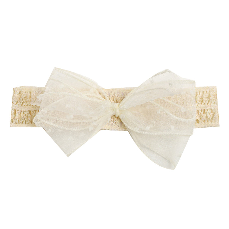 Girls Solid Color Bow Accessories Headwear