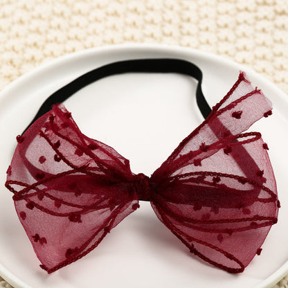 Girls Solid Color Bow Accessories Headwear