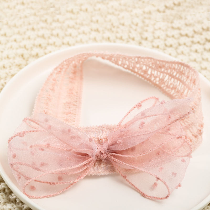 Girls Solid Color Bow Accessories Headwear