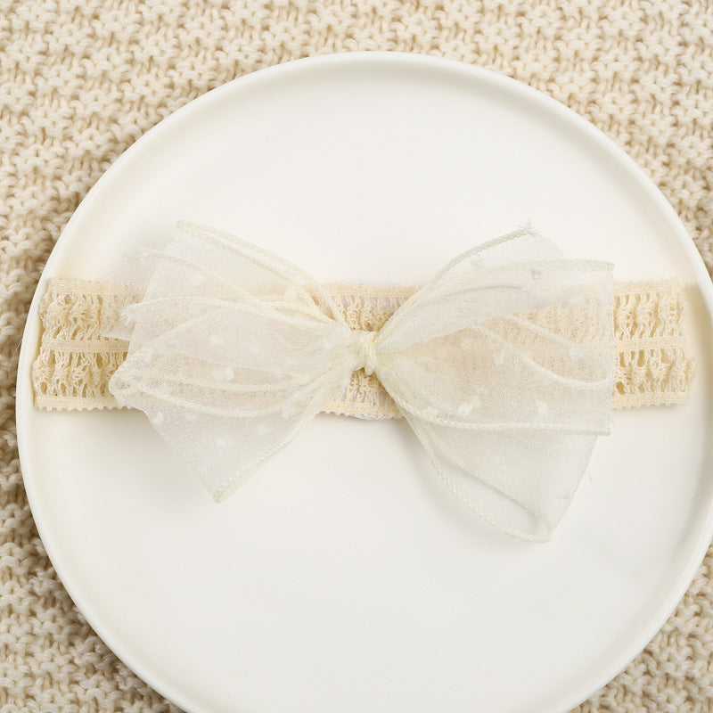 Girls Solid Color Bow Accessories Headwear