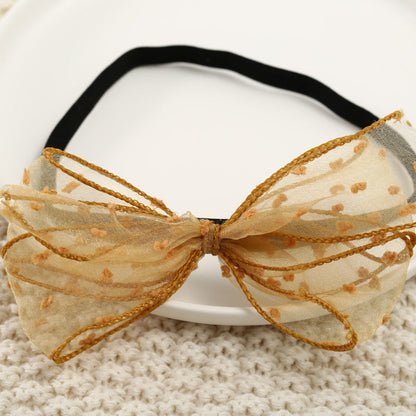 Girls Solid Color Bow Accessories Headwear