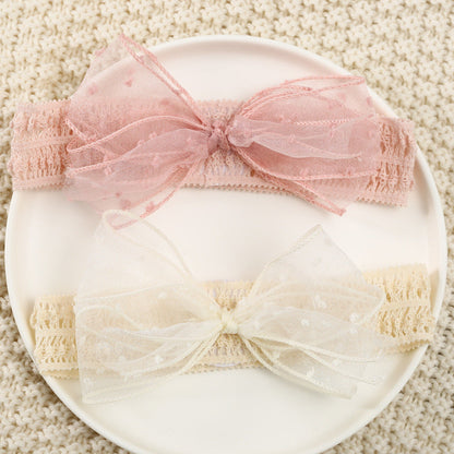 Girls Solid Color Bow Accessories Headwear