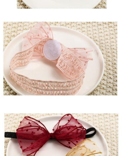 Girls Solid Color Bow Accessories Headwear
