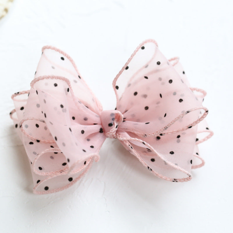 Girls Polka dots Bow Accessories Headwear Wholesale 220620199