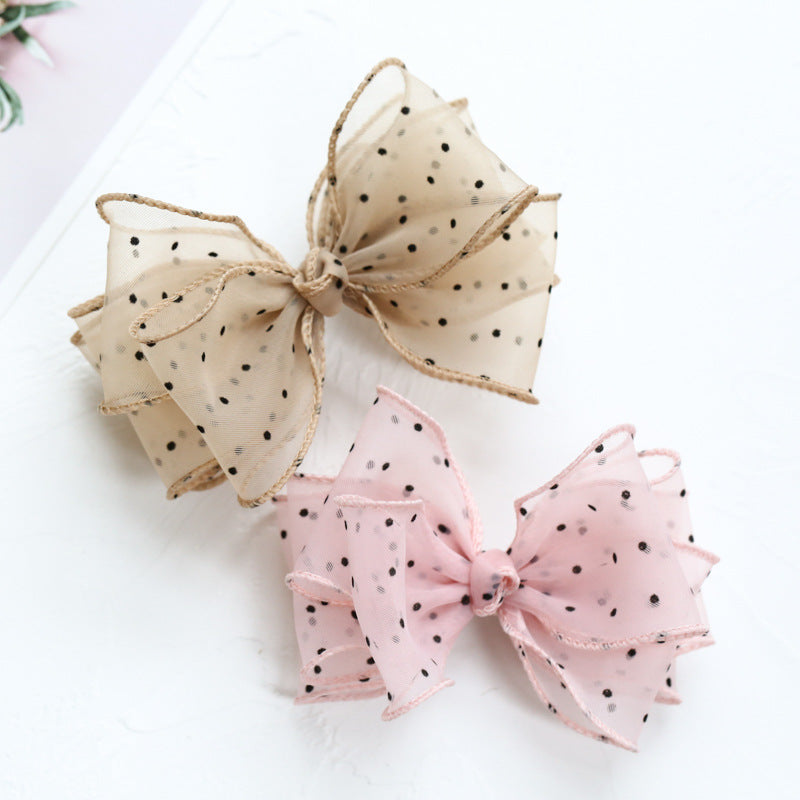 Girls Polka dots Bow Accessories Headwear Wholesale 220620199