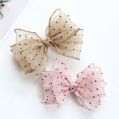 Girls Polka dots Bow Accessories Headwear Wholesale 220620199