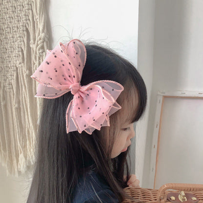 Girls Polka dots Bow Accessories Headwear Wholesale 220620199