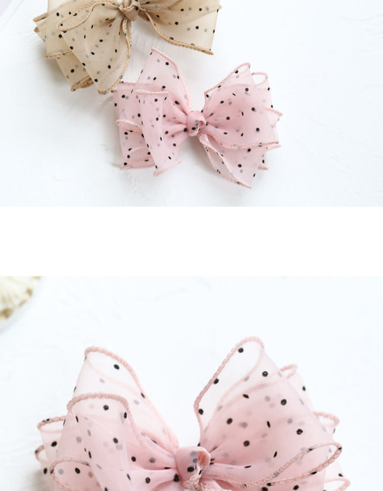 Girls Polka dots Bow Accessories Headwear Wholesale 220620199