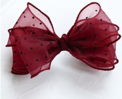 Girls Polka dots Bow Accessories Headwear Wholesale 220620199