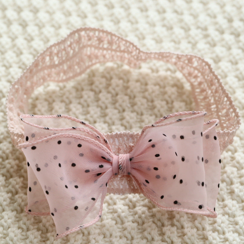 Girls Polka dots Bow Accessories Headwear