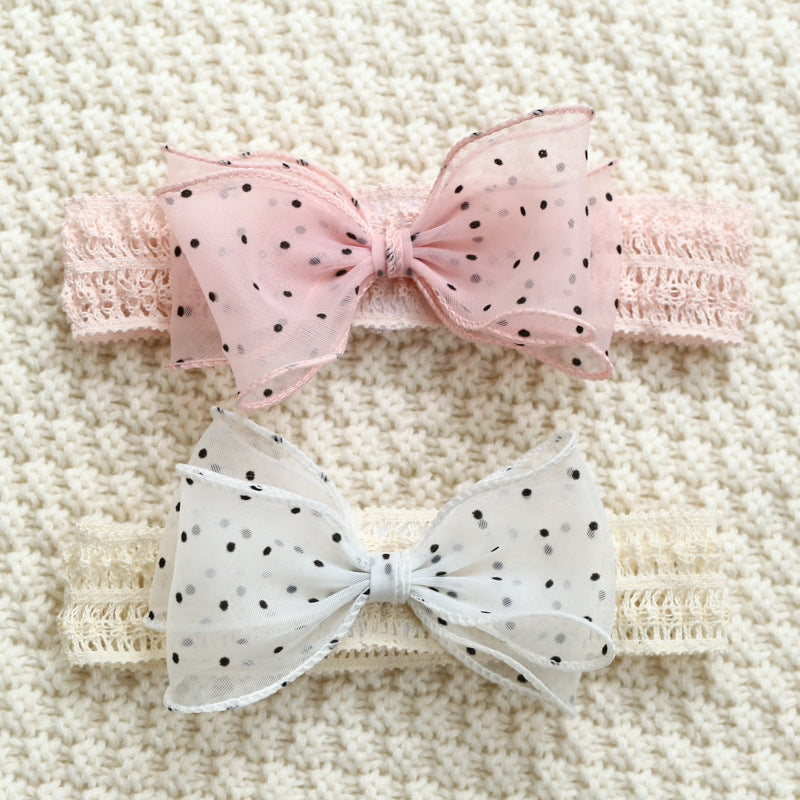 Girls Polka dots Bow Accessories Headwear
