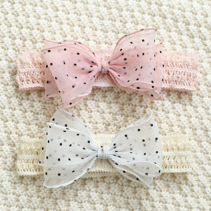 Girls Polka dots Bow Accessories Headwear