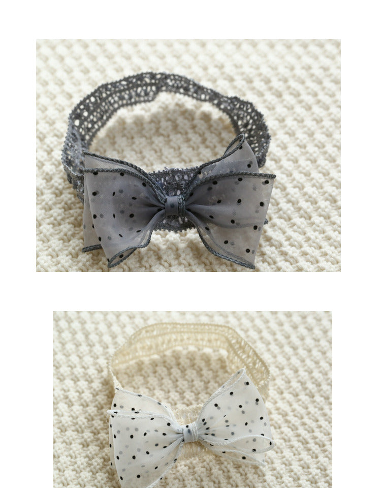 Girls Polka dots Bow Accessories Headwear