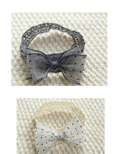 Girls Polka dots Bow Accessories Headwear