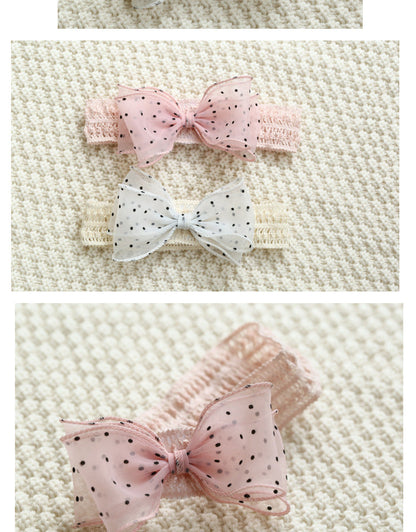 Girls Polka dots Bow Accessories Headwear