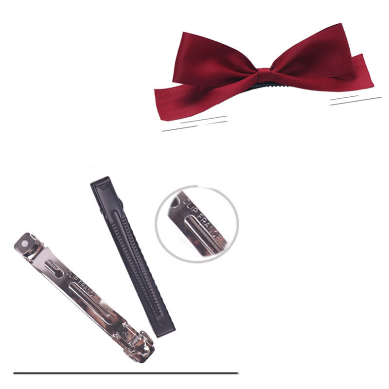 Girls Solid Color Bow Accessories Headwear