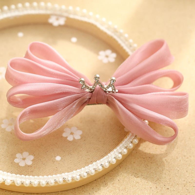 Girls Solid Color Bow Accessories Headwear