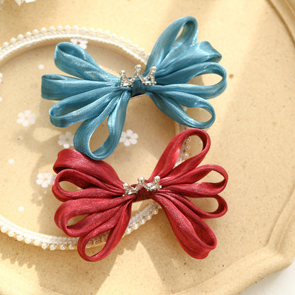 Girls Solid Color Bow Accessories Headwear