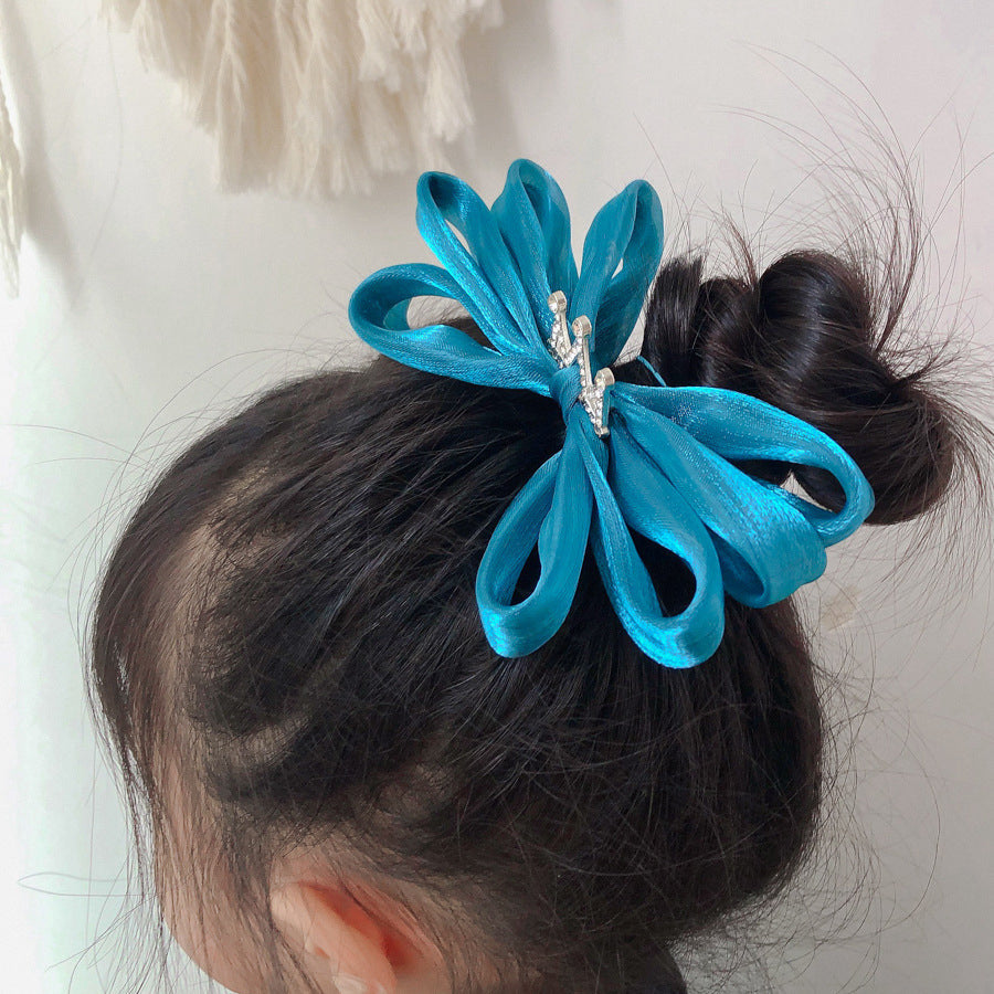 Girls Solid Color Bow Accessories Headwear