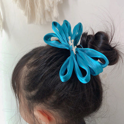 Girls Solid Color Bow Accessories Headwear