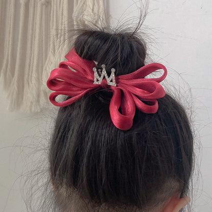 Girls Solid Color Bow Accessories Headwear