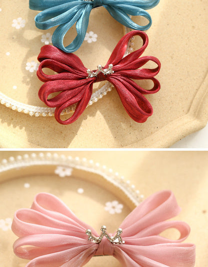 Girls Solid Color Bow Accessories Headwear