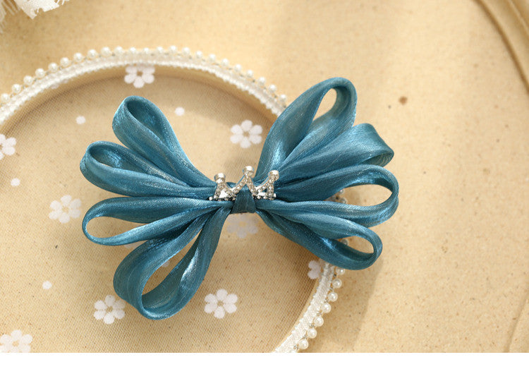 Girls Solid Color Bow Accessories Headwear