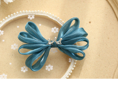 Girls Solid Color Bow Accessories Headwear