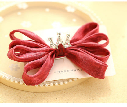 Girls Solid Color Bow Accessories Headwear
