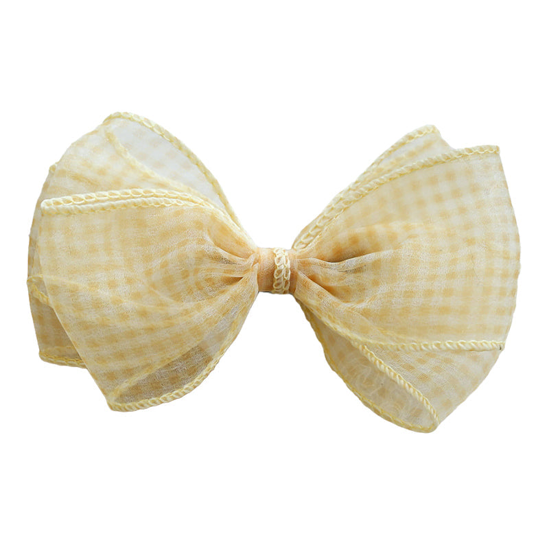 Girls Checked Bow Accessories Headwear