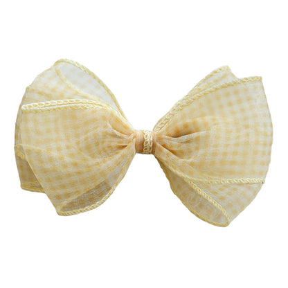 Girls Checked Bow Accessories Headwear