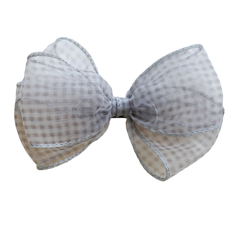Girls Checked Bow Accessories Headwear
