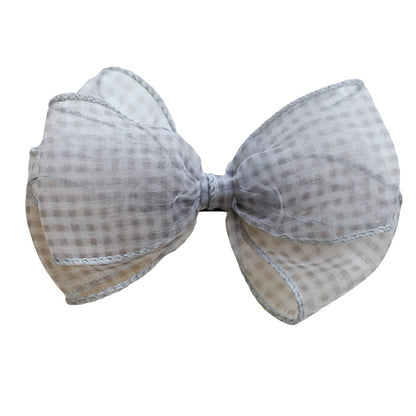 Girls Checked Bow Accessories Headwear