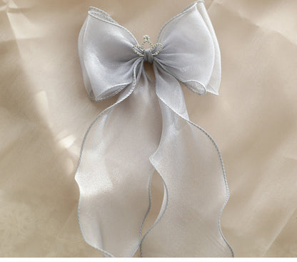 Girls Solid Color Bow Accessories Headwear