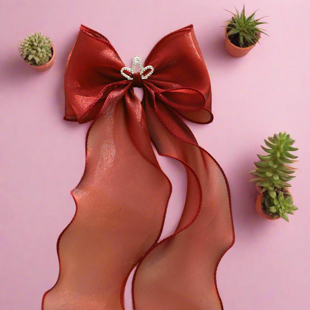 Girls Solid Color Bow Accessories Headwear