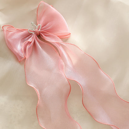 Girls Solid Color Bow Accessories Headwear