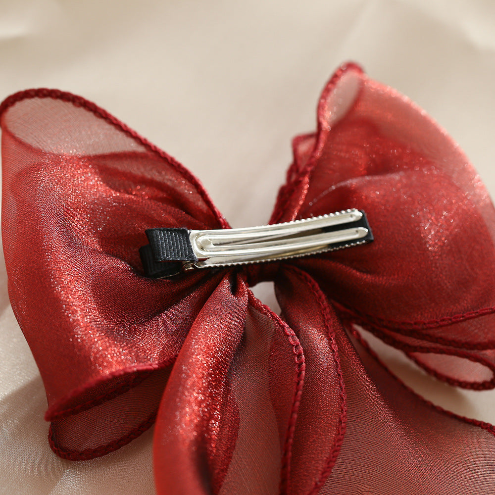 Girls Solid Color Bow Accessories Headwear