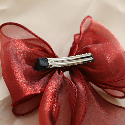 Girls Solid Color Bow Accessories Headwear