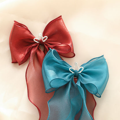Girls Solid Color Bow Accessories Headwear