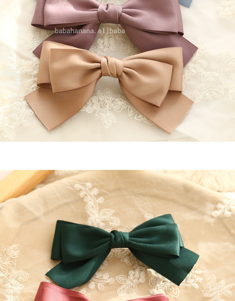 Girls Solid Color Bow Accessories Headwear