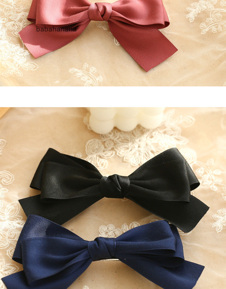 Girls Solid Color Bow Accessories Headwear