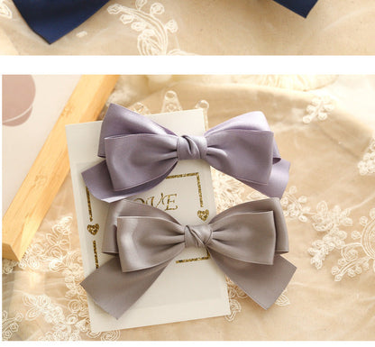 Girls Solid Color Bow Accessories Headwear