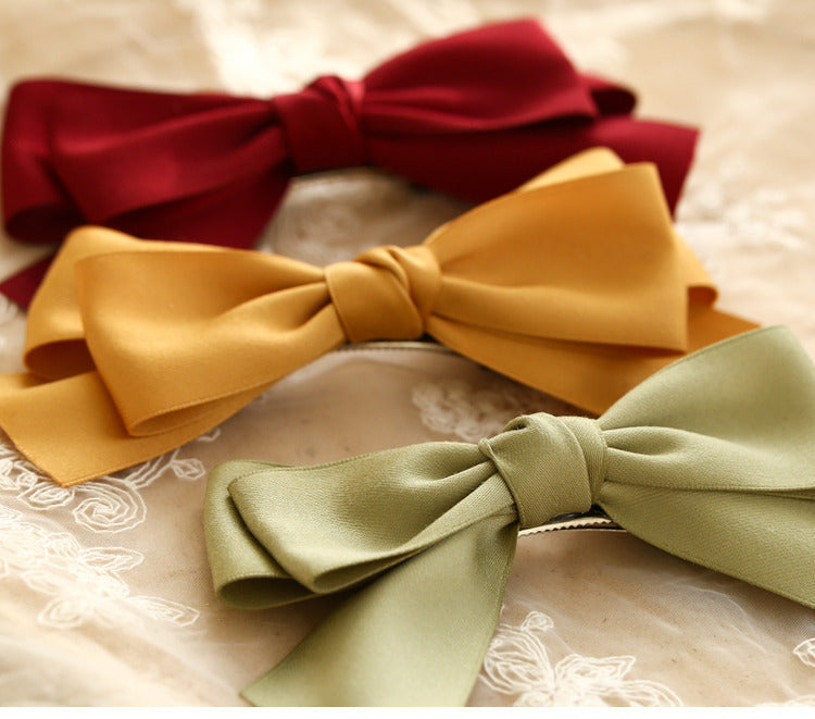 Girls Solid Color Bow Accessories Headwear