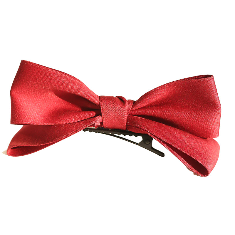 Girls Solid Color Bow Accessories Headwear